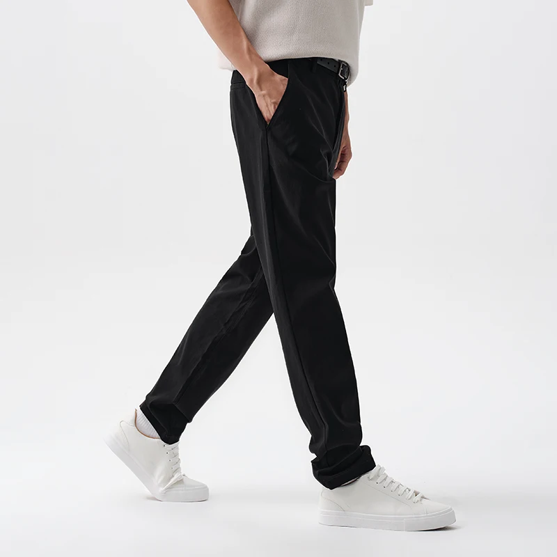 Semir 2024 Casual Pants Men Spring Daily Simple Classic Texture Commuter Pants Fashion Trend Elastic Small-Legged Trousers