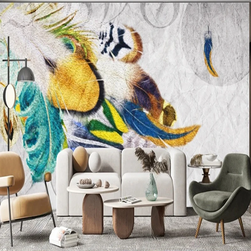 Modern TV Sofa Background Abstract Feather Custom Mural Living Room Bedroom Wallpaper Designs Papel De Pared 3D Wall Paper