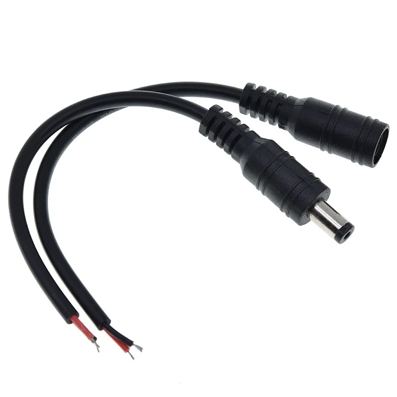 10PCS  1Set 5.5x2.1 Plug DC Male or Female Cable Wire Connector for 3528 5050 LED Strip Light for Diy