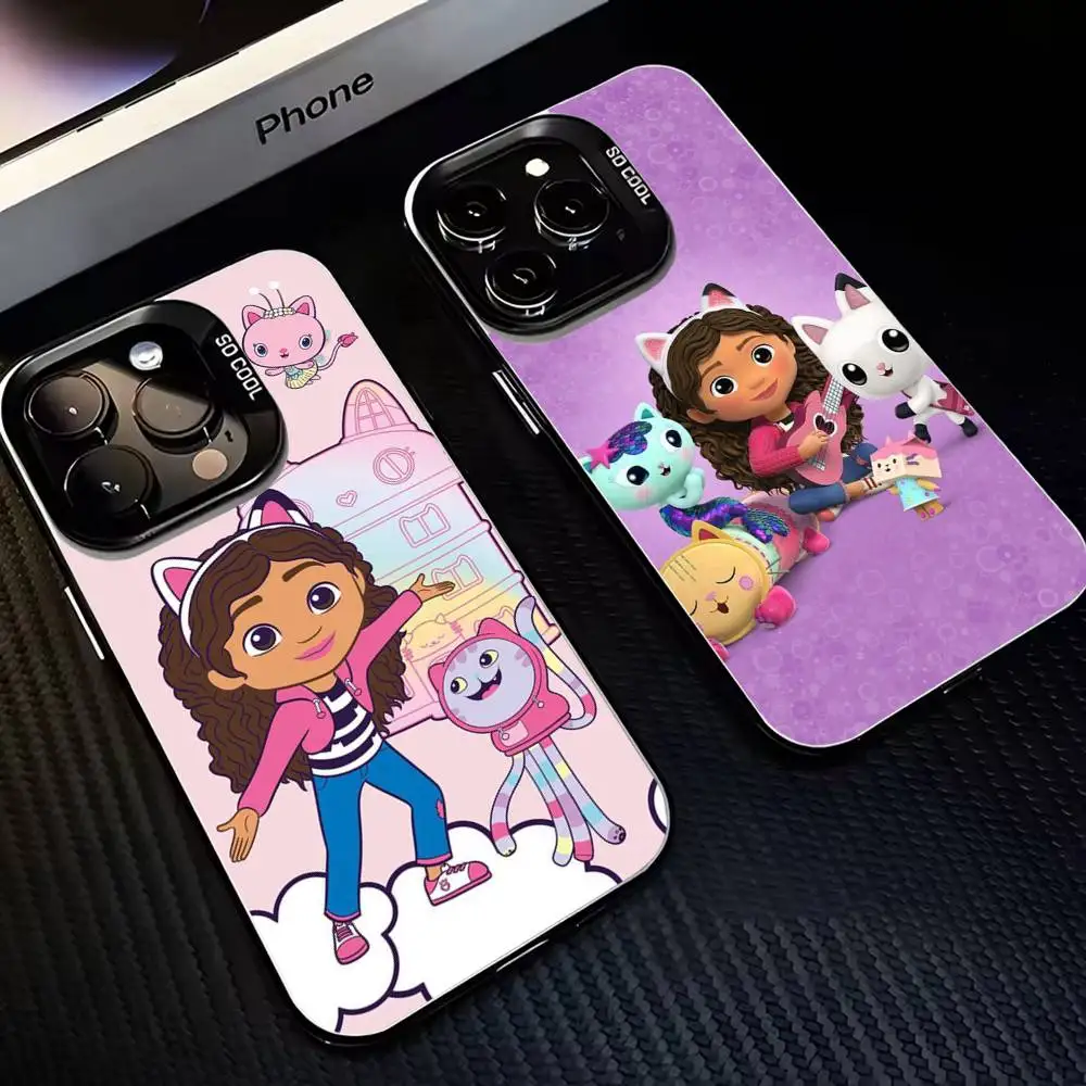 

Cute G-Gabbys Dollhouse-e Phone Case For iPhone 16,15,14,13,12,11,Mini,Pro,MAX Black Matte Shockproof Cover