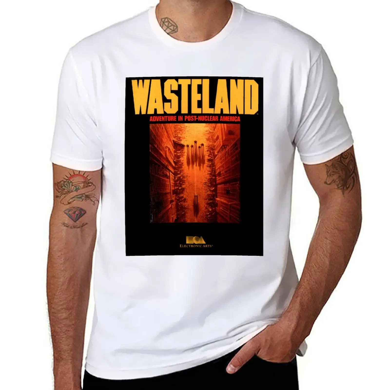 أغطية الألعاب الكلاسيكية - تي شيرت Wasteland تي شيرت رجالي تي شيرت قطني للرجال تي شيرت برسومات