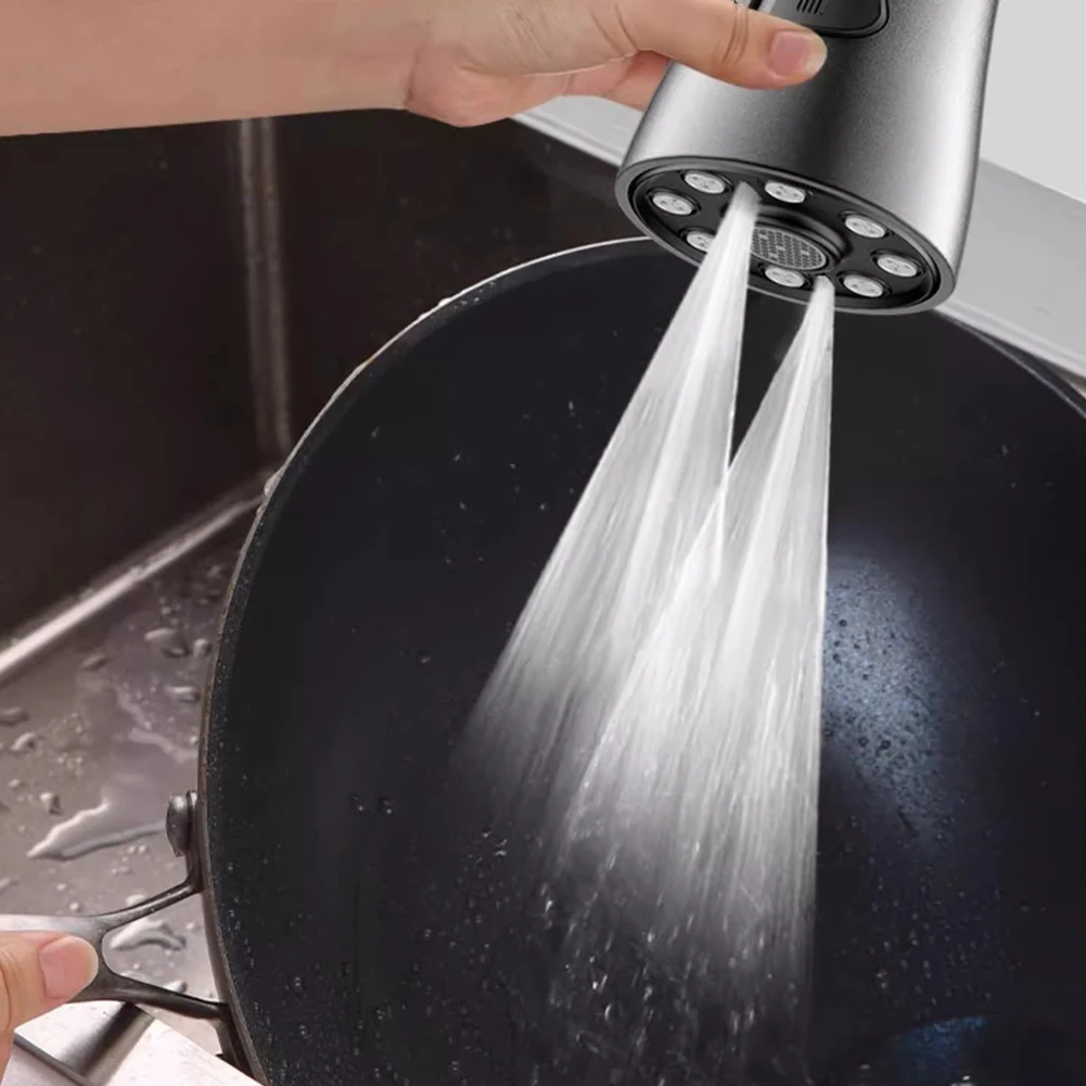 3 In 1 Kitchen Faucet Extender Spray Head 3 In 1 Spray Head Easy Installation Modern Aesthetic Everyday Cooking