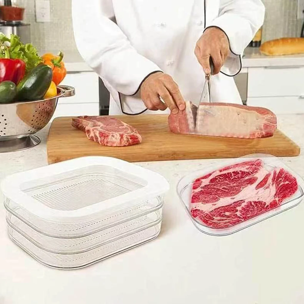 

Meat Container for Fridge Bacon Lunch Meat Container for Refrigerator Meal Prep Containers Stackable Food Storage Boxes with Lid