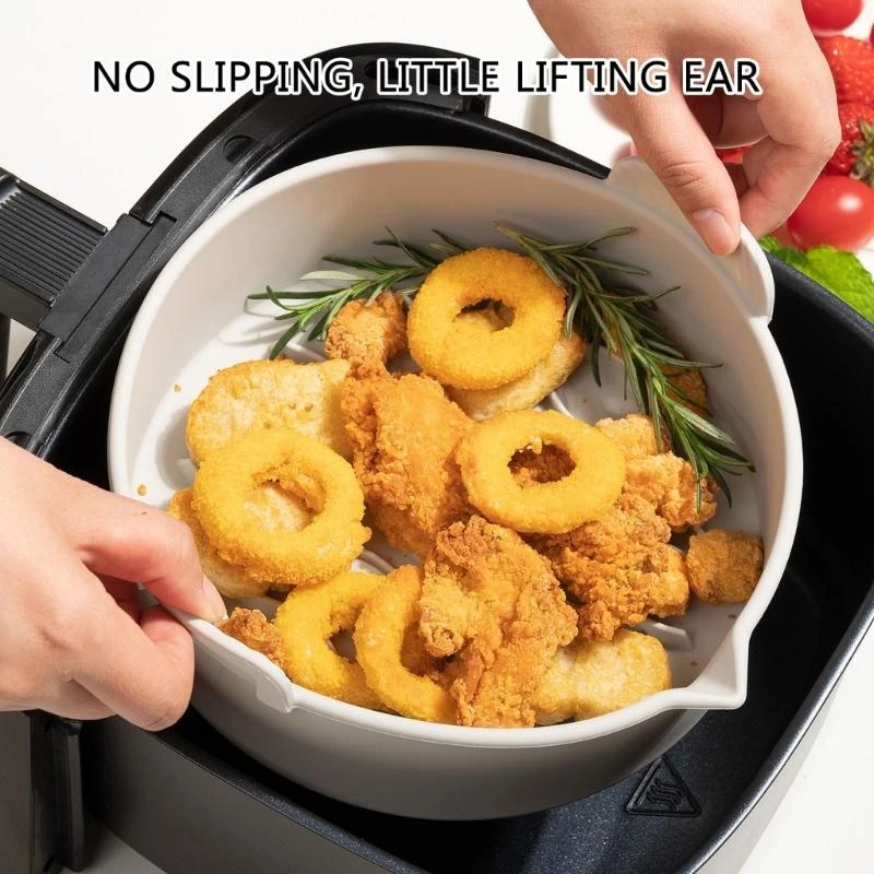 2つのシリコンライナーシリコンポットライナーエアフライヤートレイシリコンエアフライヤーバスケットエアフライヤーアクセサリー料理