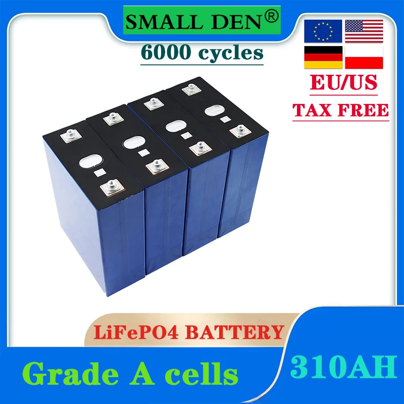 New 320Ah 310Ah 280Ah  Lifepo4 Battery 12V  24V 48V Grade A Rechargeable battery pack for Electric car Solar Energy duty-free