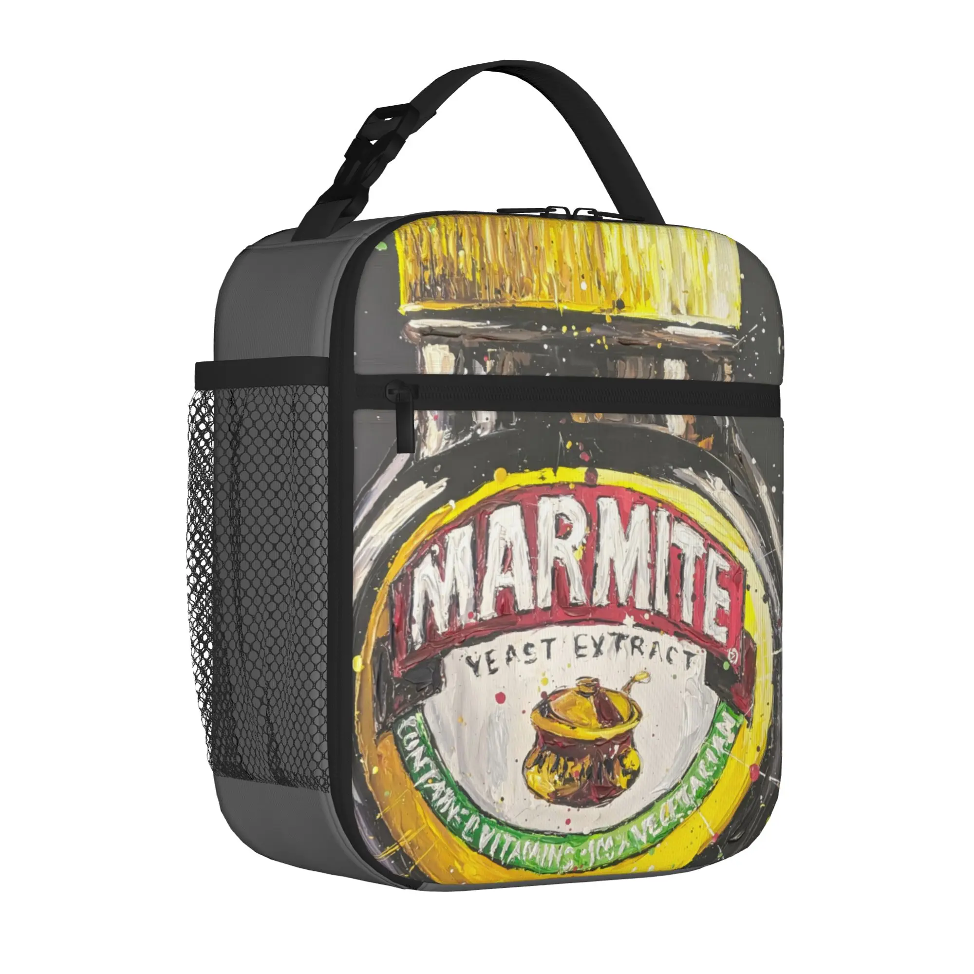1 Piece For Students Food Container retro Portable Pocket Marmite Zipper Closure Aluminum Foil Food Pouch For Travel