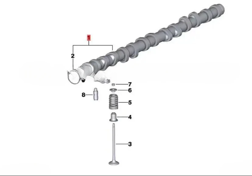 Engine Cylinder Cover Intake and Exhaust Camshaft, Suitable for  N52 N52n E60 E90 E85 E89 Accessories