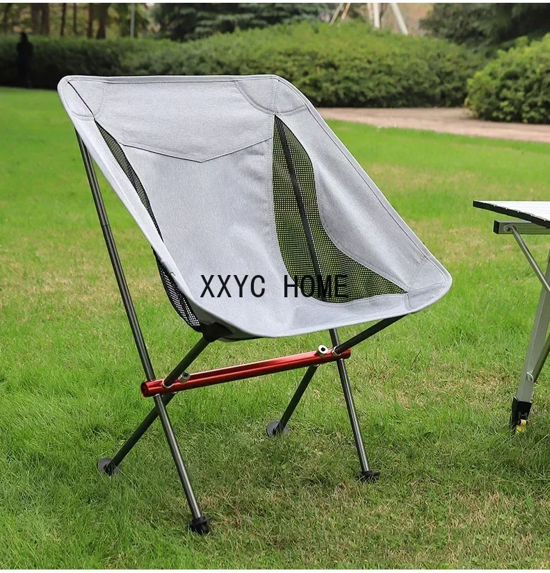 Folding Camping Chair Outdoor Moon Chair Portable Collapsible Foot Stool for Hiking Picnic Fishing Chairs Seat Tools