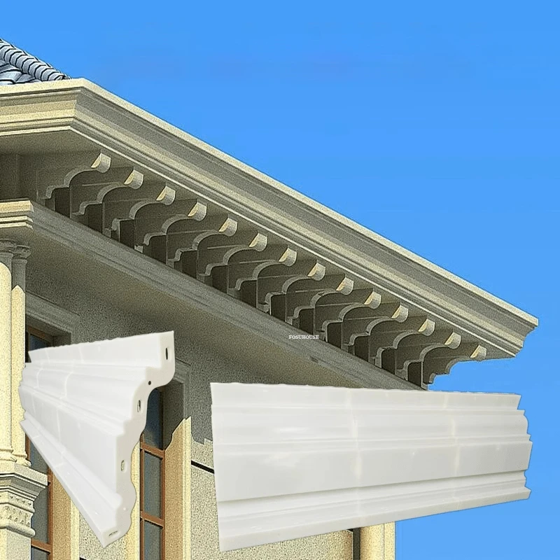 European Art Eaves Line Molds Household Roman Column Cornice Drip Line Modern Villa Eaves Line Exterior Wall Decoration Template