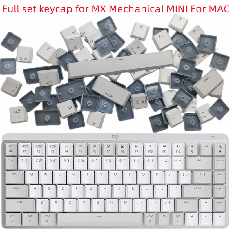 Ein kompletter Satz Tastenkappen für die Logitech MX Mechanical Mini Keyboard Pearl White MAC-Version