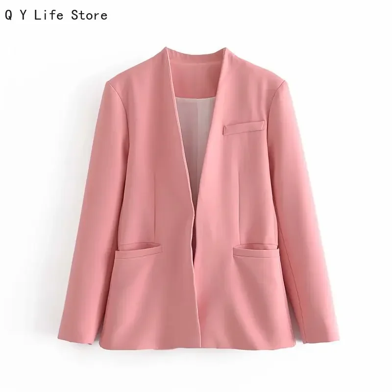 Lady Jackets Multi-color Solid Color Slim-fitting Simple Casual Blazer Suit Jacket Formal Female Fashion Coat