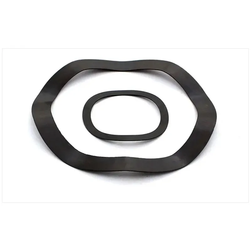 Wave spring washer 65Mn Carbon steel three wave crest M3 M4 M5 M6 M8 M10-M118 black wave gasket spring gasket Elastic washers