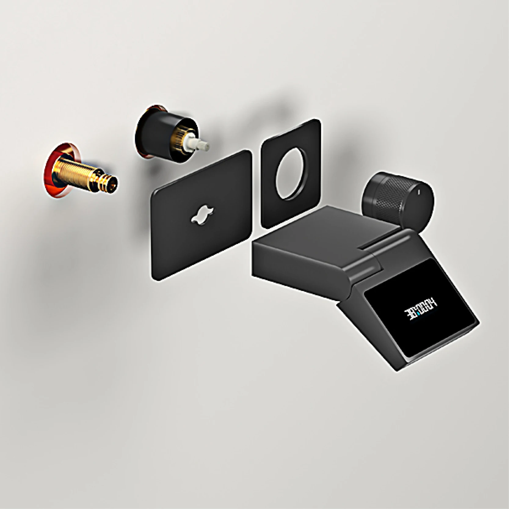 Gun Gray LED Bathroom Faucet 4