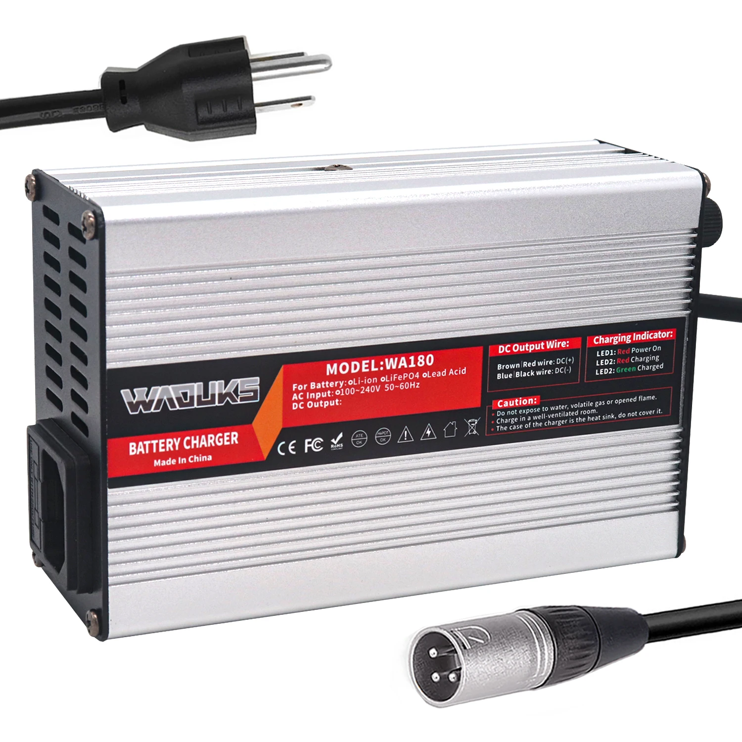 

24V 5A Lead Acid Battery Charger Usd For 24V (27.4V float charging) Lead Acid AGM Gel VRLA OPZV Battery