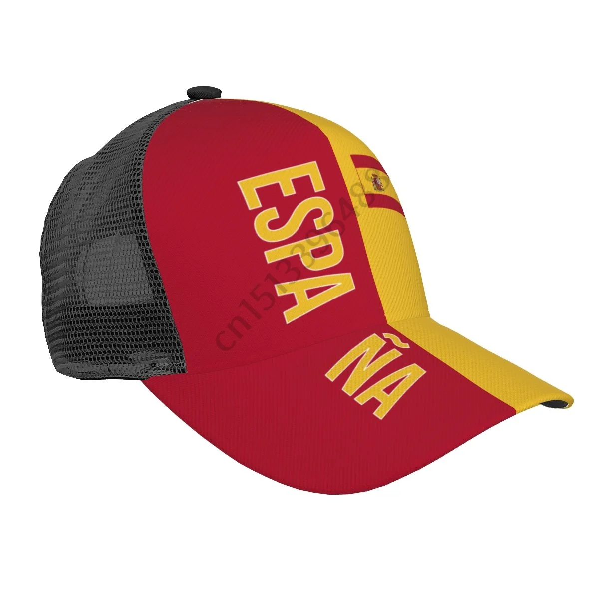 Spain Espana Soccer Country Flag Summer Sun Baseball Cap Breathable Adjustable Men Women Outdoor Fishing Hat