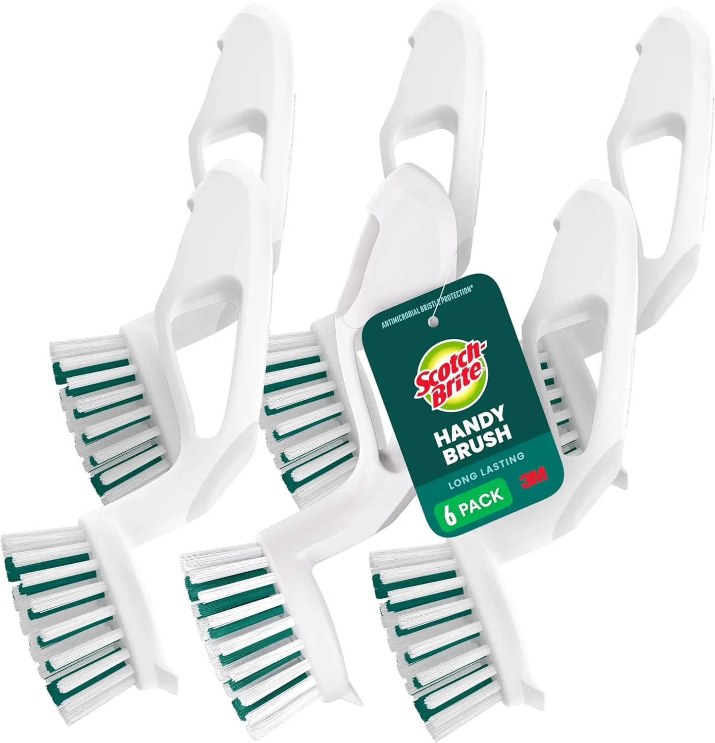 

Handy Dish Brush Set of 6 for Scrubbing Cookware, Tubs, Sinks, and Car Tires without Scratching