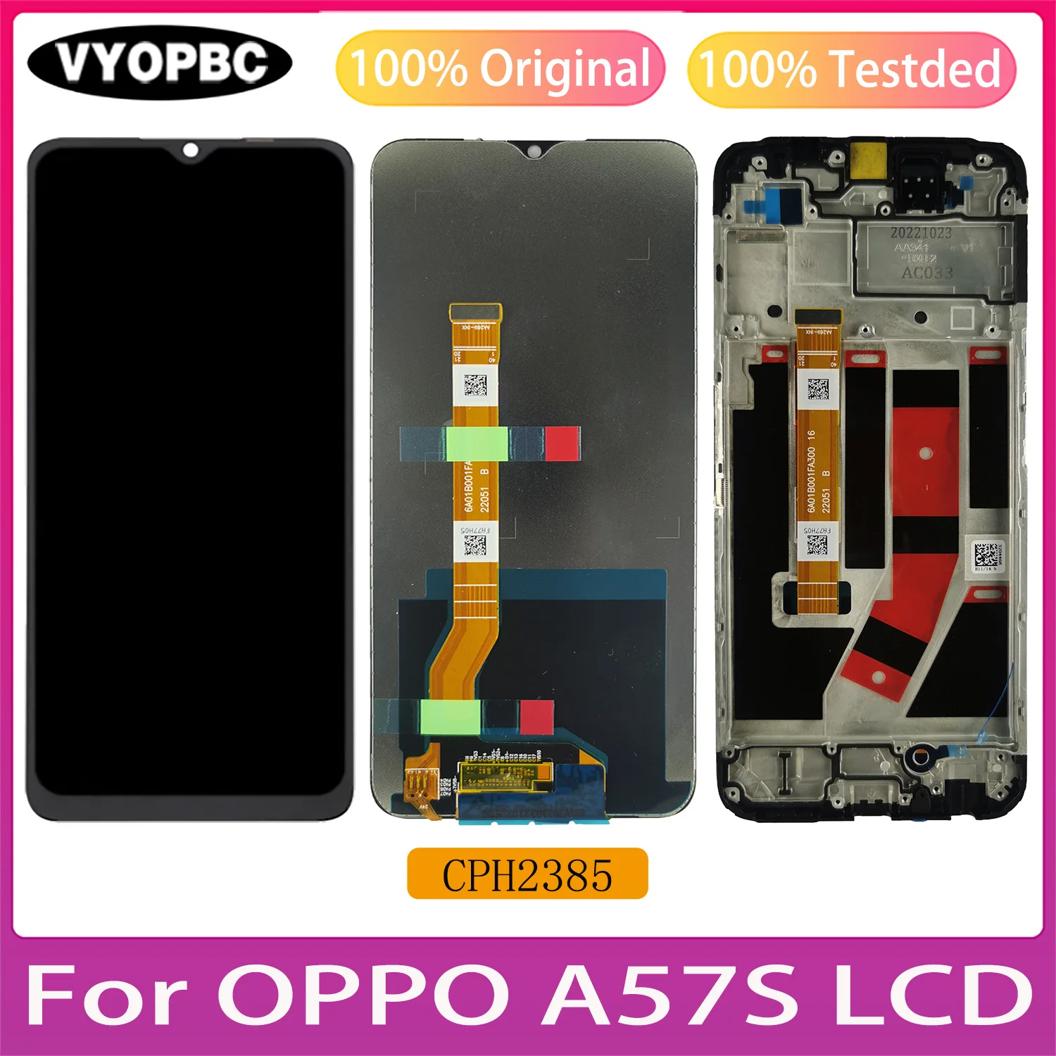 CPH2385 LCD Display With Frame For OPPO A57S 6.56\