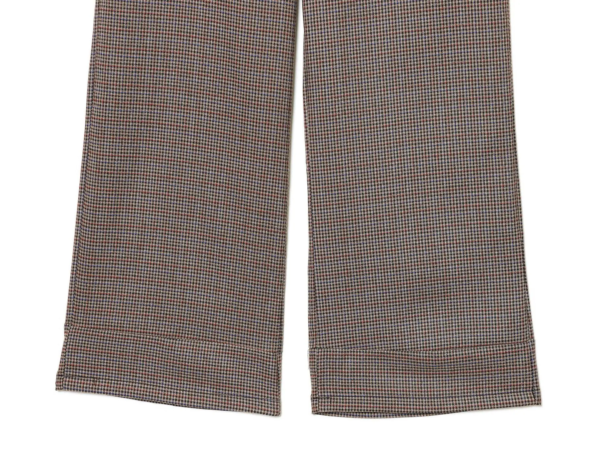 Vêtements pour femmes, nouveau style de tempérament élégant, ceinture assortie, pantalon droit pied-de-poule simple taille haute