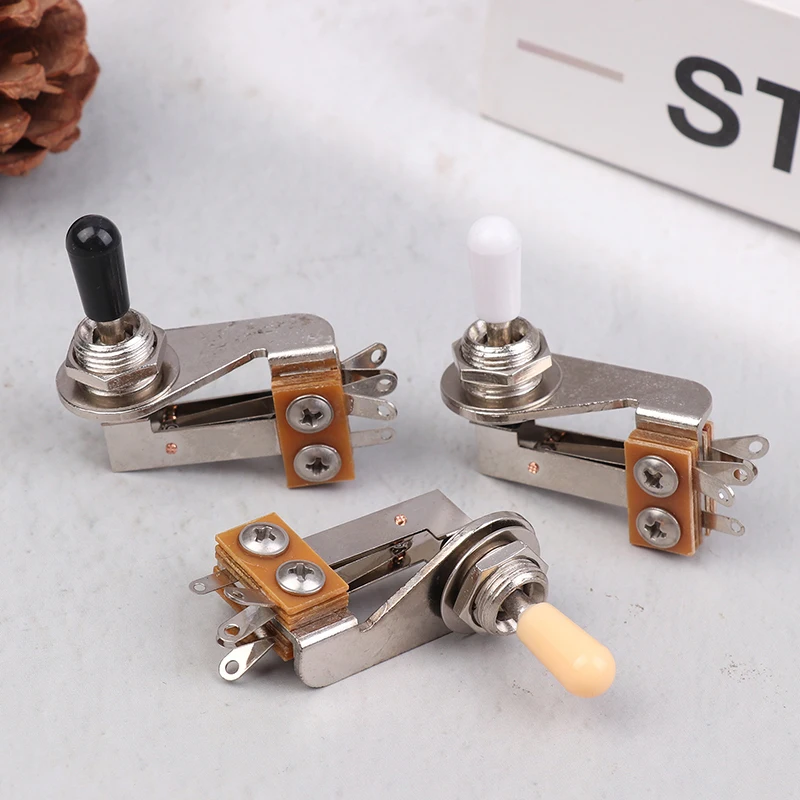 

L-тип 3-позиционный прямоугольный тумблер для выбора звукоснимателя электрогитары с черной/желтой/белой пластиковой крышкой