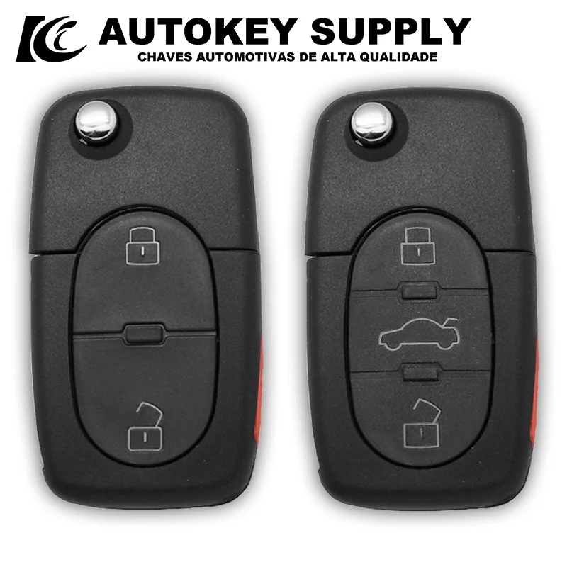 2 3 Buttons Remote Fob Flip Folding Car Key Case Shell AKVWF114 For VW Volkswagen Golf Polo T5 Passat Skoda Beetle CR2032 CR1620