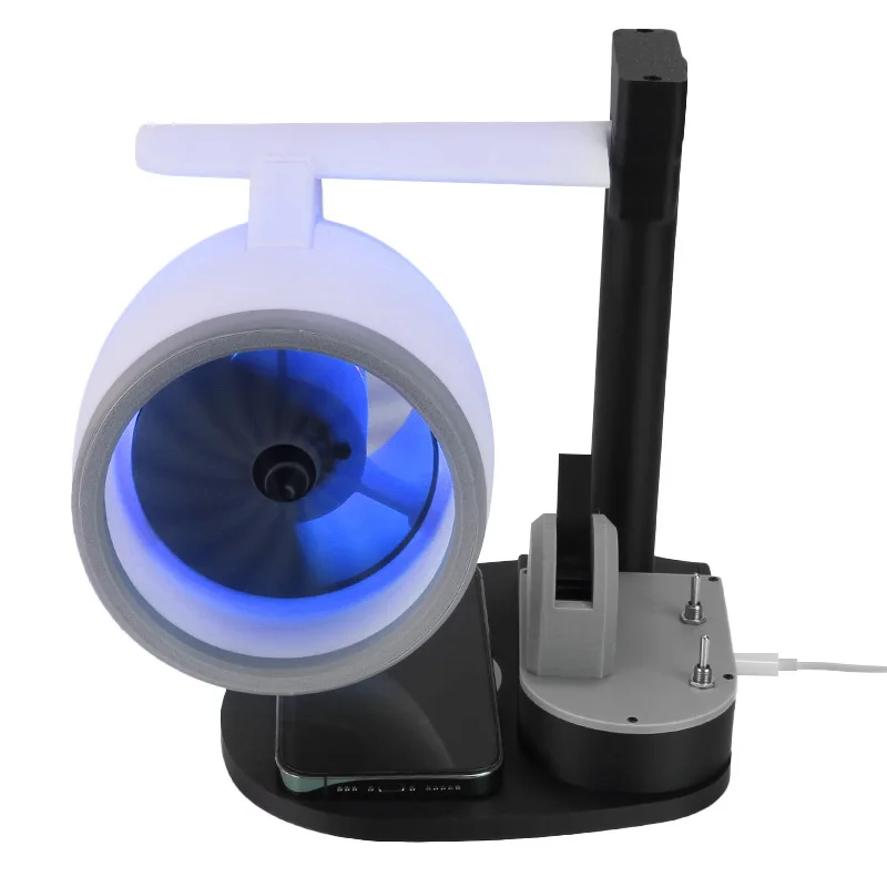 Nowy Kreatywny Biurkowy USB Wentylator Turbinowy Silnika Samolotowego JetFan Mini Wentylator z Bezprzewodowym Ładowaniem