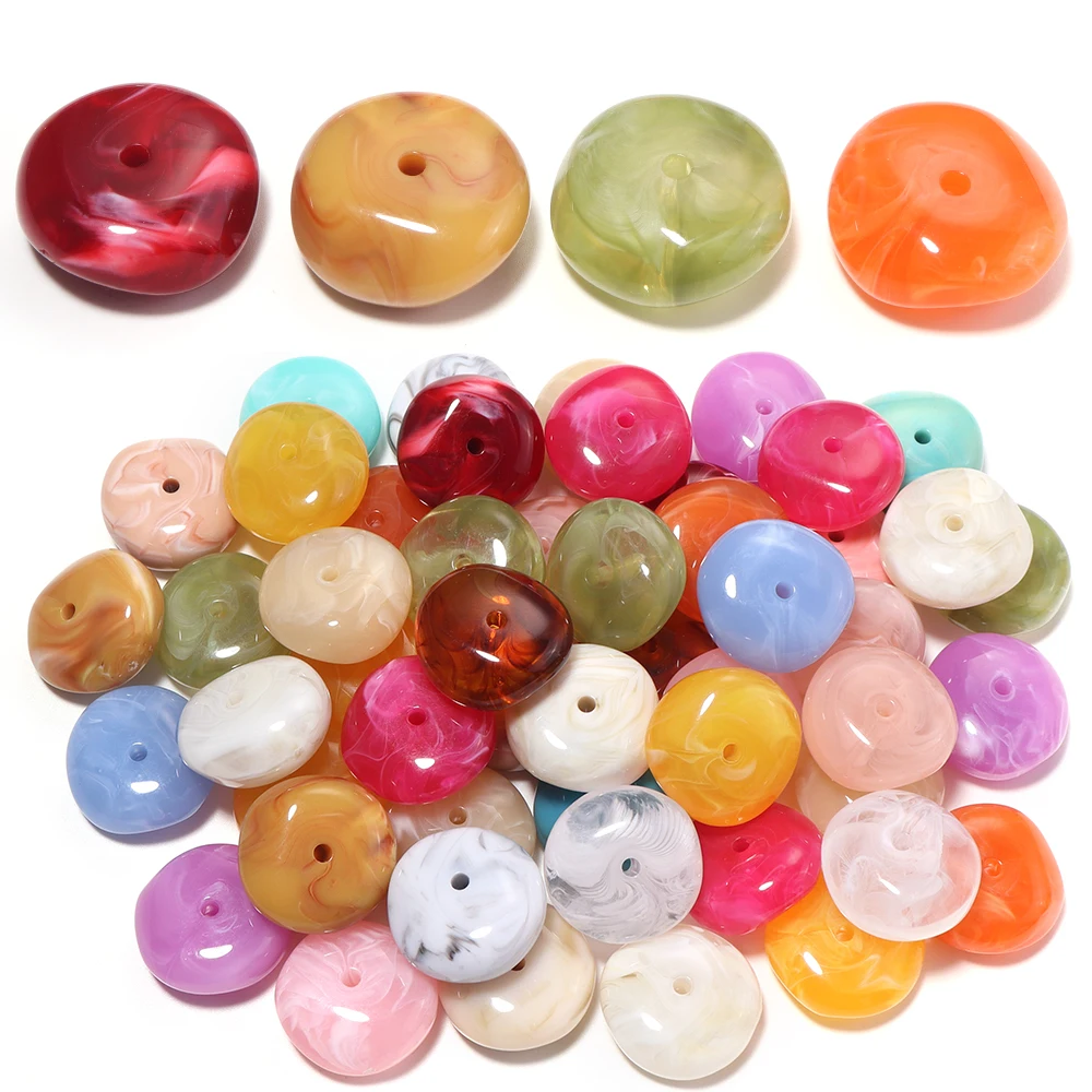 Vintage Collectible Marbles - Lote de 10 Cuentas Acrílicas Irregulares