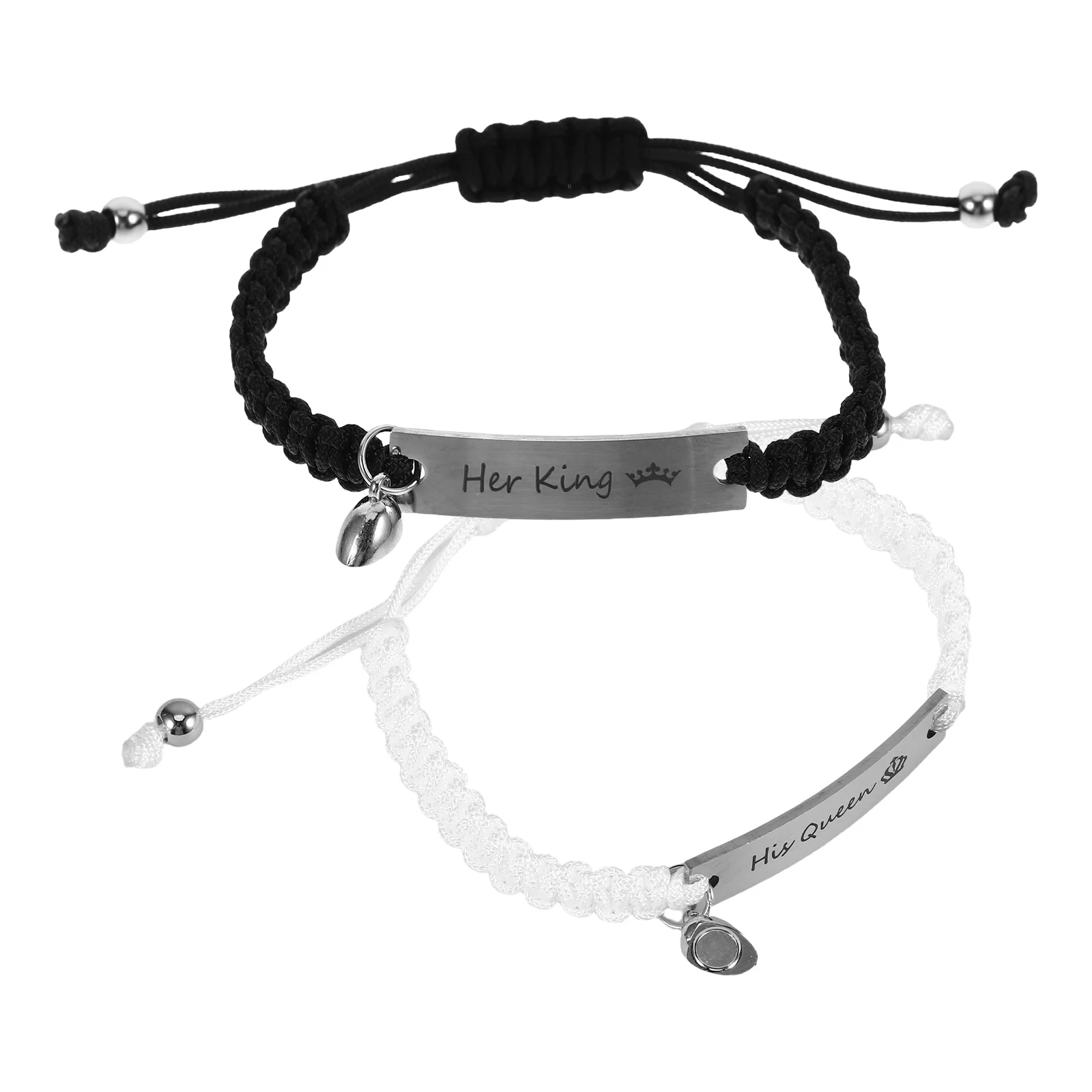 

Black Magnetic Stainless Steel Bracelet Couples Matching Bracelet H made Couples Matching Jewelry Valentine Gift