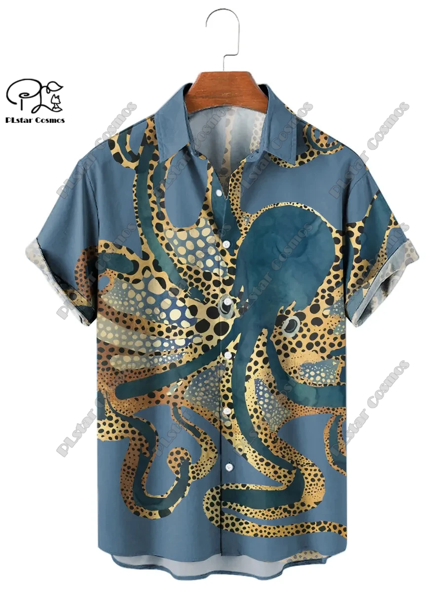 New Hawaiian Shirt Beach Summer Custom Hawaiian Shirt 3D Printing Men Shirt Women T Shirt Hip Hop Shirt Cosplay Costume X-7