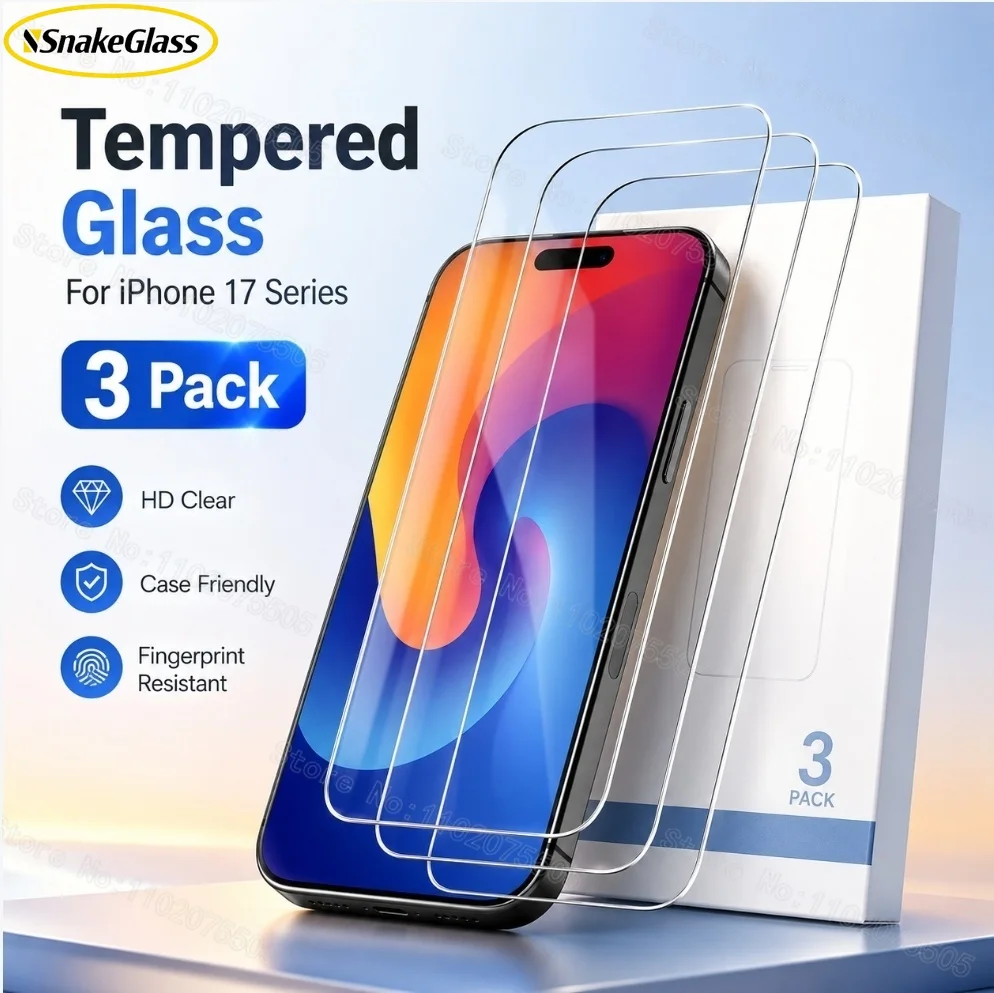 

[3Pack] High-Definition Screen Protectors for IPhone 17 Pro Max,9H Full Coverage Tempered Film for iphone 16 15 14 Plus 13 12 11