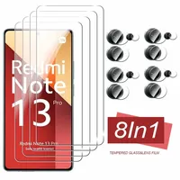 8In1 Redmy Note13 13Pro 5G Camera Lens Protective For Xiaomi Redmi Note 13 Pro 4G Tempered Glass Screen Protector