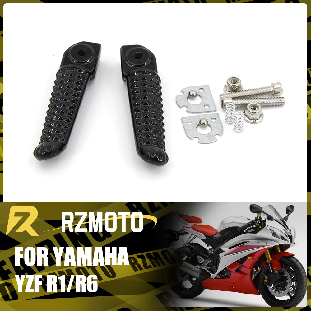 YZFR1/R6 Rear Foot Rests Pedal Bracket Assembly Kit For YAMAHA YZF-R1 2002-2014 YZF-R6 2003-2014 Motorcycle Folding Parts BLACK