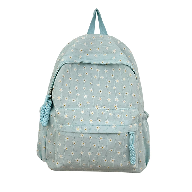 Mochila Floral de moda para niñas, bolsa bonita de gran capacidad para ordenador portátil, multibolsillos para estudiantes, bolsa de viaje al aire libre