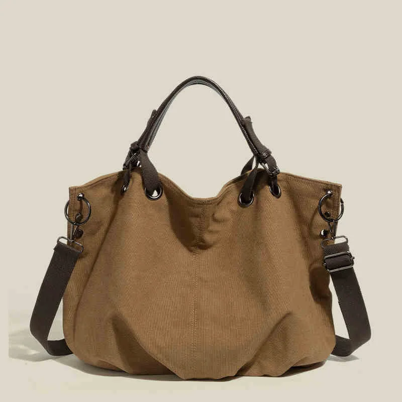 

Japanese Retro Tool Bag Canvas Men's Women's Large-capacity Multi-functional Messenger Tote Bag Crossbody Bags Women Handbags