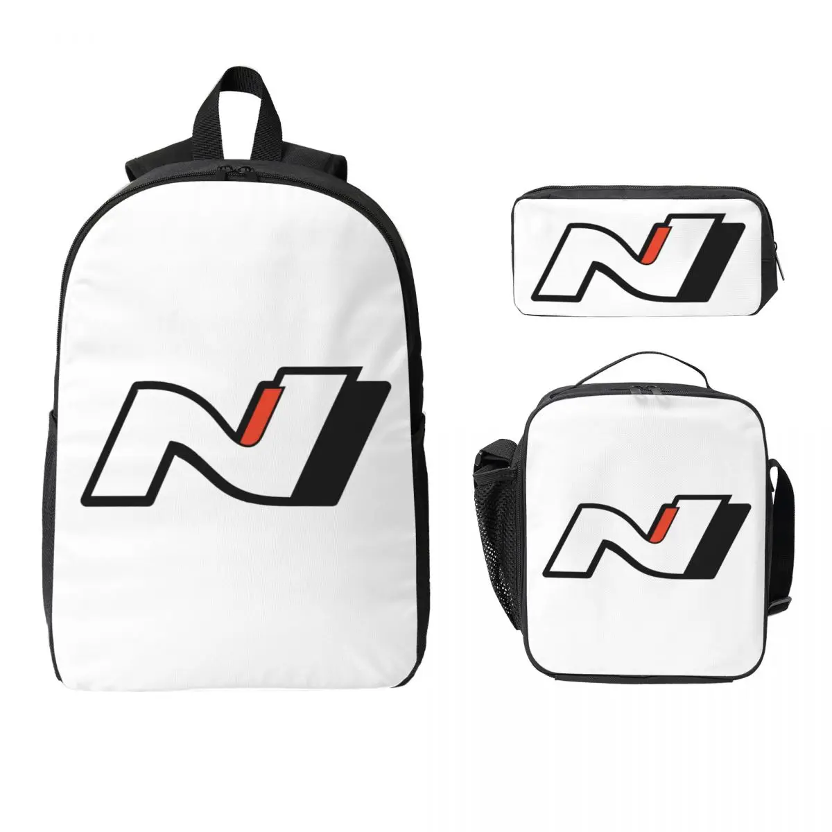 

N Performance Logo Backpack Boys Girls BookBag School Bag Laptop Shoulder Bags 3ps Insulated Lunch Bag Pencil Case