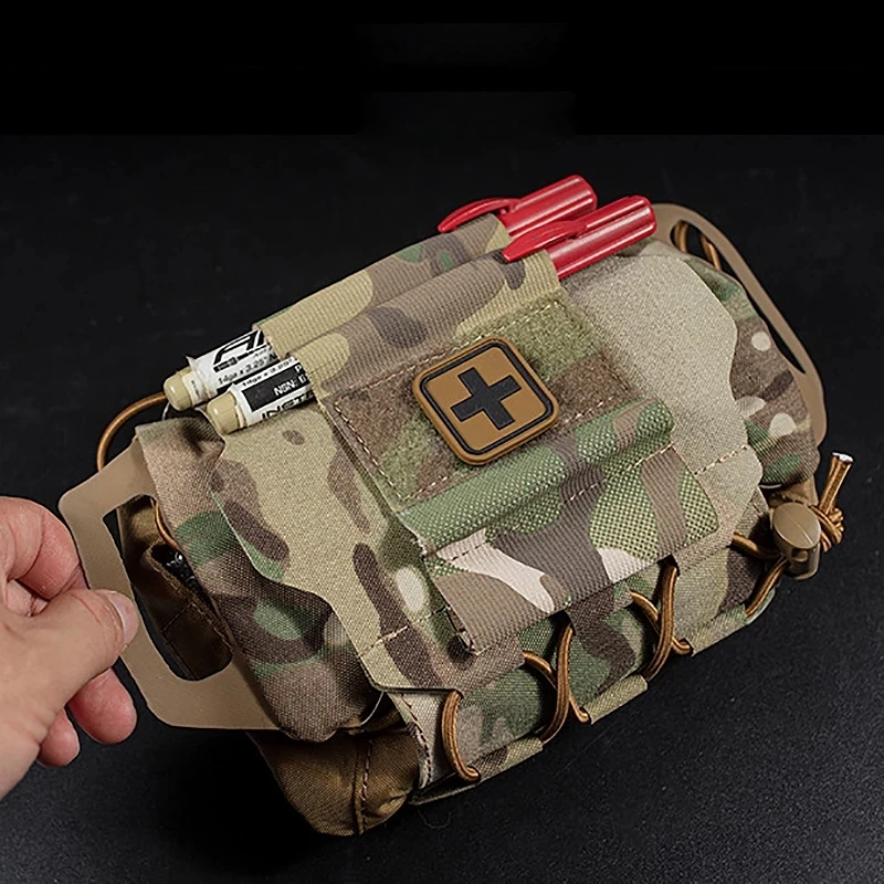 Tactical IFAK Medical Pouch, MOLLE implantação rápida, kit de primeiros socorros, caça ao ar livre, saco de emergência, Camping