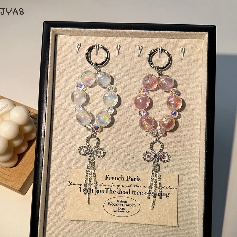 

Trendy Anti Loss Mobile Phone Strap Fashion Beaded Phone Chain Sweet Pendant Keychain Backpack Decoration ﻿Accessories Gifts