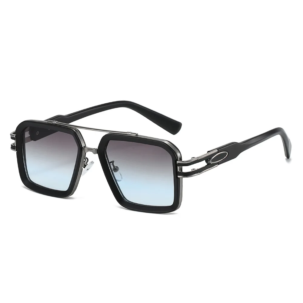 

Ins Retro Double Beam Gradient Square Women Sunglasses Personality Leopard Gradient Trend Street Style Punk Men Glasses UV400