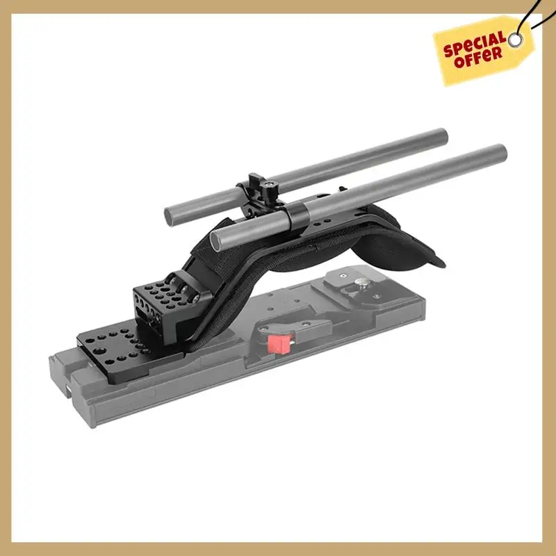 Stable Performance-Ergonomic Shoulder Pad Mount With V-Wedge Mount 15Mm LWS Rod Clamp For Sony VCT-U14 Tripod Adapter For Should