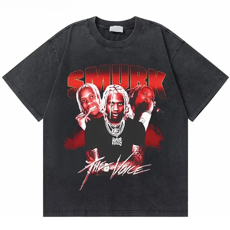 غسلها خمر مغني الراب ليل دورك شفاء جولة تي شيرت الرجال النساء الهيب هوب موضة المتضخم التي شيرت الذكور عادية 100% القطن تي شيرت