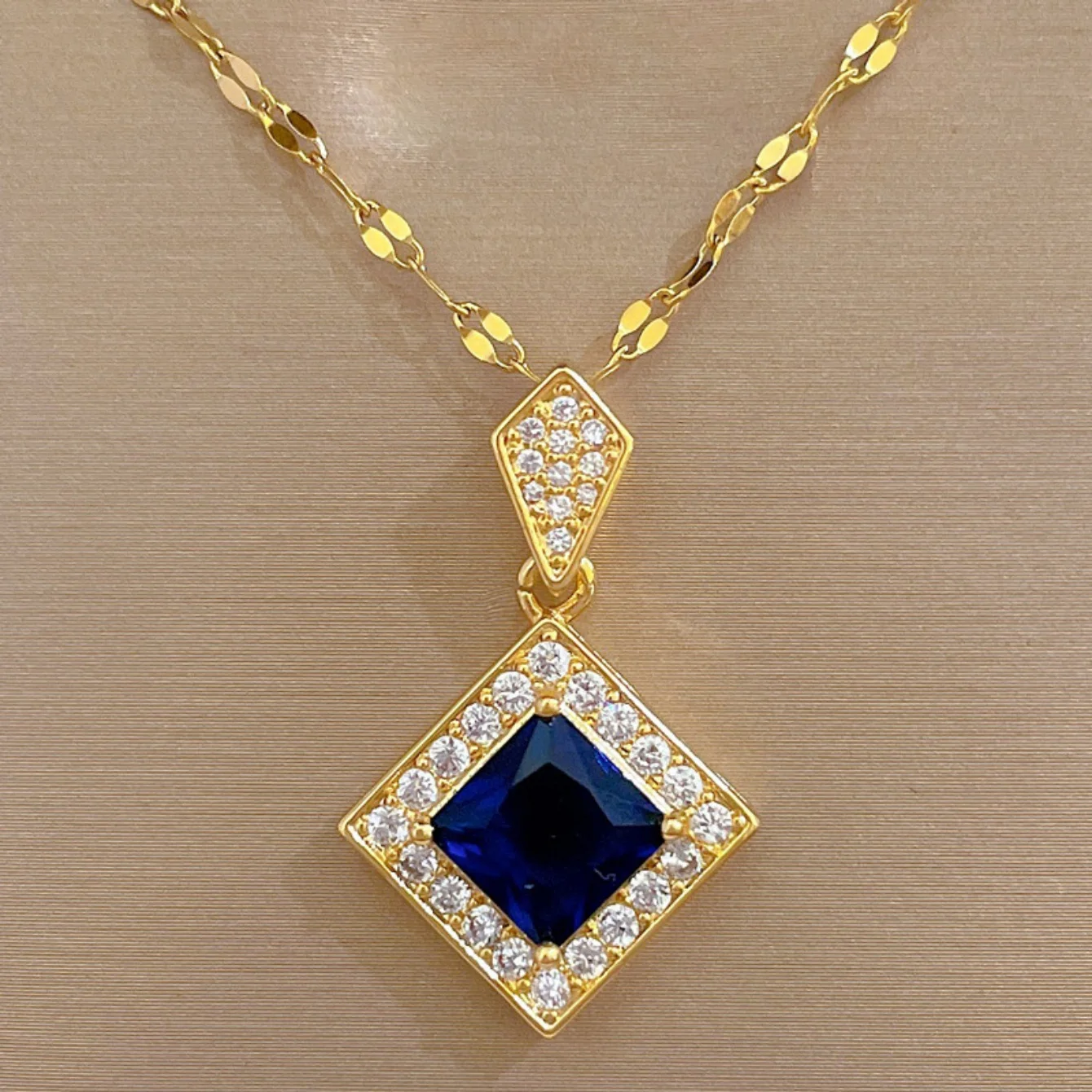 Exquisite Geometry Square Necklace Earrings Jewelry Set Charm Ladies Jewelry Fashion Bridal Accessory Set Romantic Gift