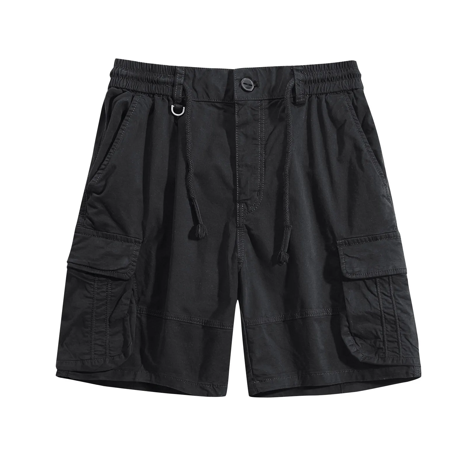 Heren Casual Outdoor Werkkleding Shorts Heren Effen Kleur Strakke Zak Rits Business Casual Slanke Shorts Heren Broek Pantalones Hombre