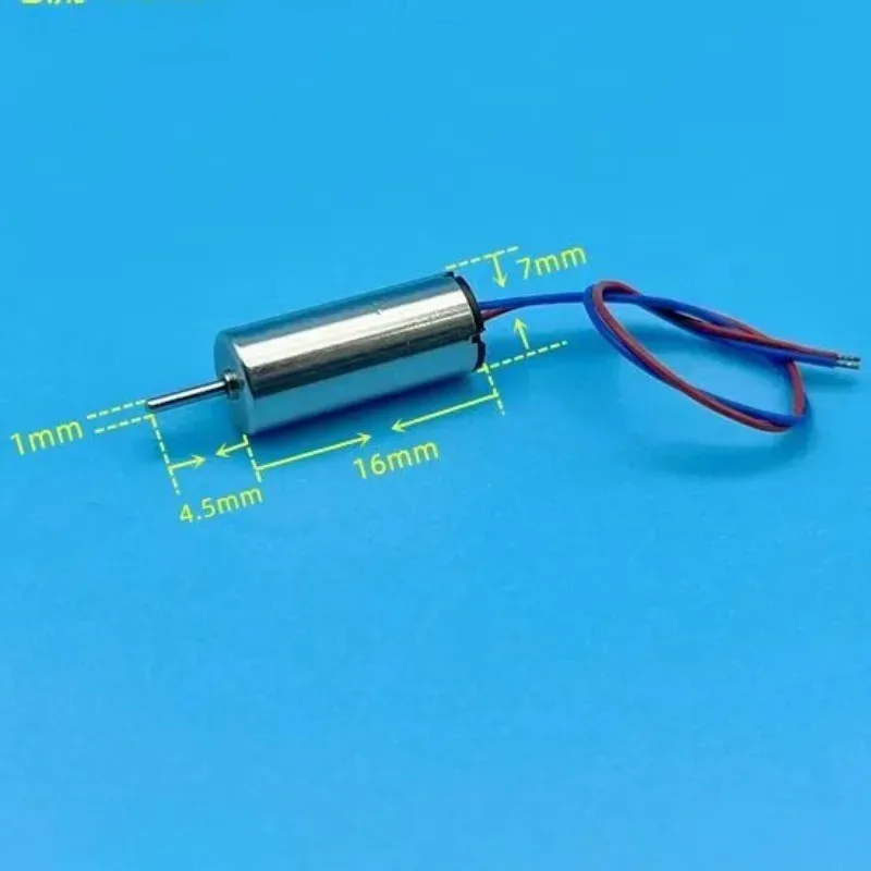 2PCS 716 7mm*16mm CW CCW Mini Coreless Motor DC3.7V 56000RPM Ultra High Speed Micro Hollow Cup Motor DIY RC Drone Aircraft Model