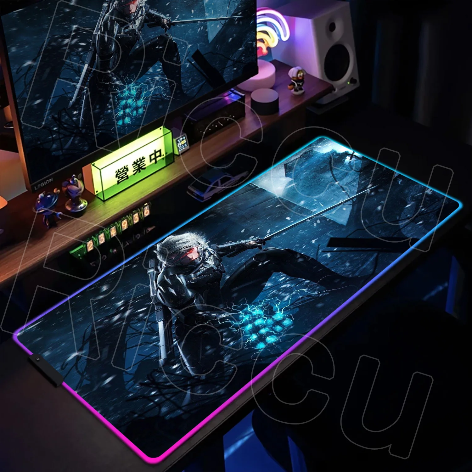 

RGB 900x400mm Metal Gear Mouse Pad Computer Keyboards PC Accessories Non-slip Desk Mat Gamer Rug Mausepad Gaming Laptop LED Pad