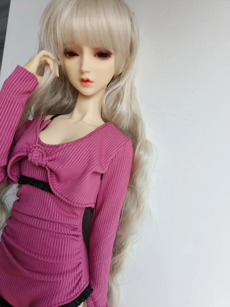 D05-P024 children handmade toy 1/3 60cm doll BJD/SD doll's clothes purple color Slim fit one piece swimsuit 1pcs