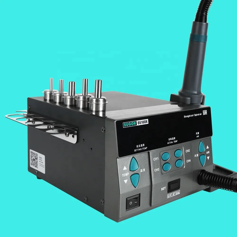 Garantia de produto genuínoSugon 8610dx Original Smd 1000w Estação de retrabalho Move IC Pistola de ar quente