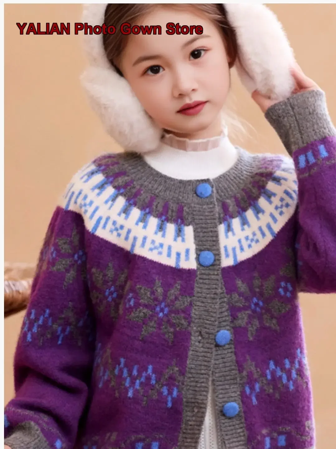 Girls Cardigan Kids Autumn Spring Knit Outerwear Warm Trendy for Little Girls