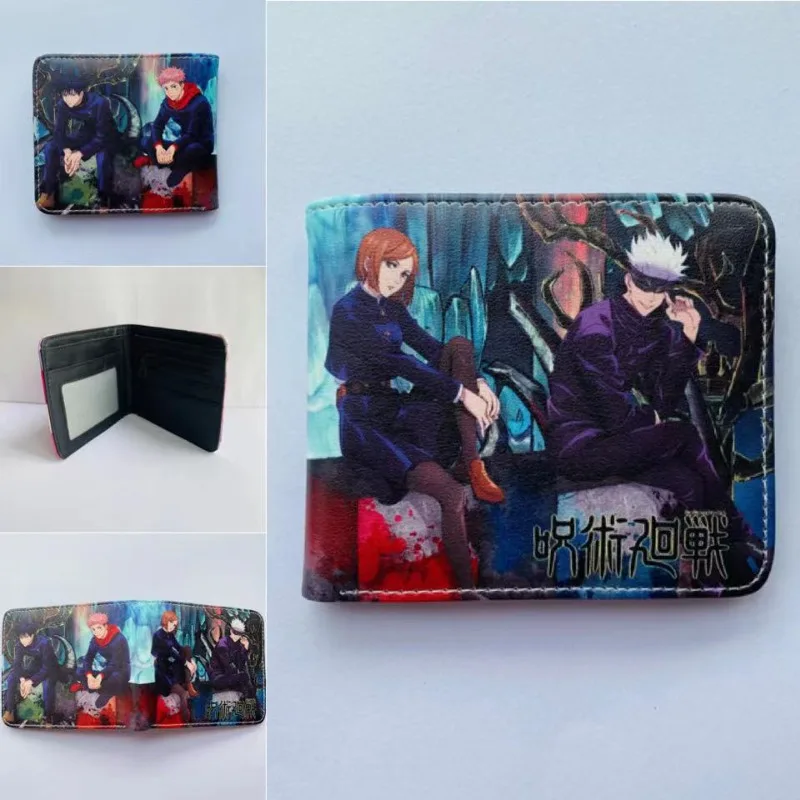 

Hot Anime Jujutsu Kaisen Series PU Wallet Cartoon Character Itadori Yuji Gojo Satoru Creativity Printing Portable Coin Purse