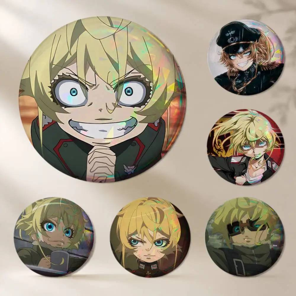 the saga of tanya the evil Tanya Degurechaff Anime Brooches Cartoon Badge Pins Backpack Hat Accessories Friend Gift