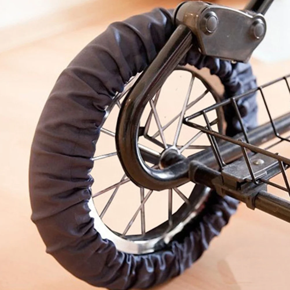 

2 pcs Stroller Wheel Cover Universal Fit Large Small Wheels Floor Protector Dustproof Baby Stroller Accessory Wheelchair