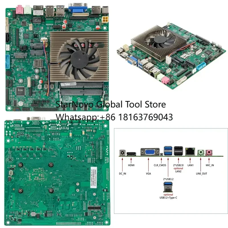 2026 Hot! LIMYEE Thin Industrial Control Motherboard DDR4 Raptor Lake&Alder Lake Processor I3/I5/I7 Hardware Monitoring